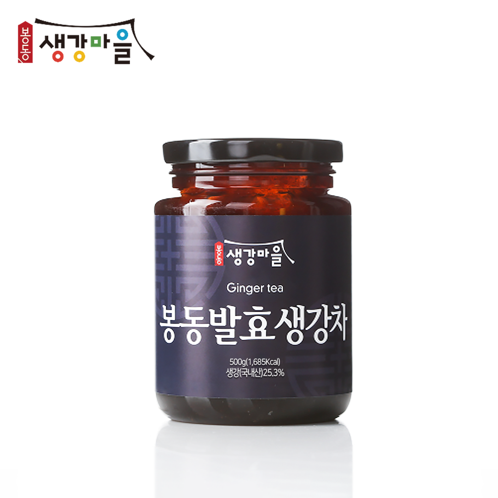 [봉동생강마을] 햇생강 국내산 발효 대추생강차 생강청 전통차 500g
